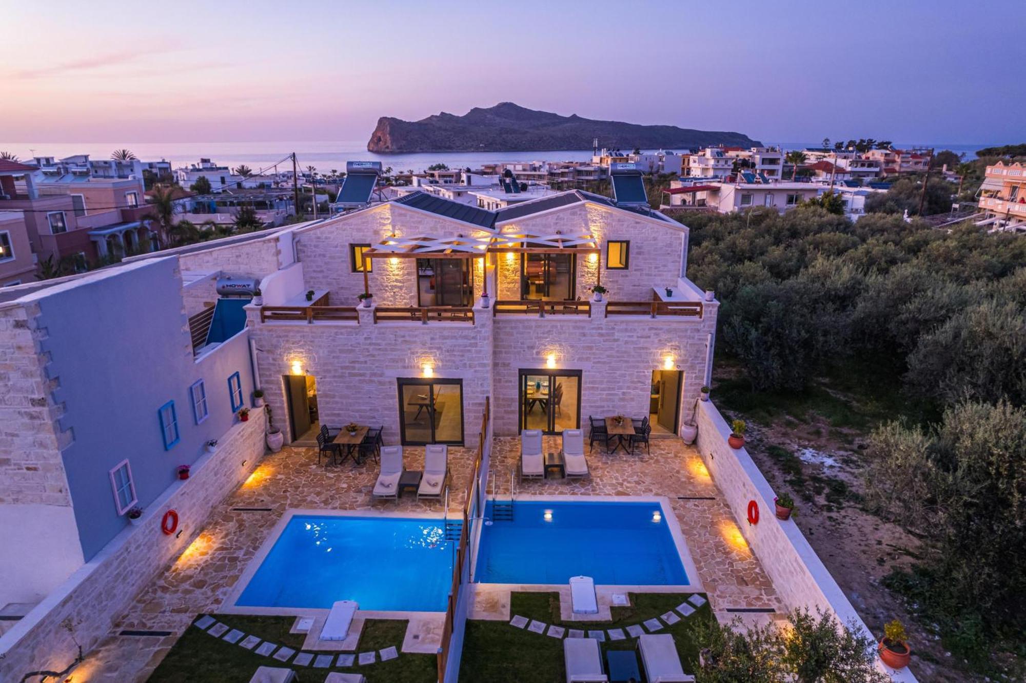 Sun Flower Villas With Sea View Agia Marina  Luaran gambar