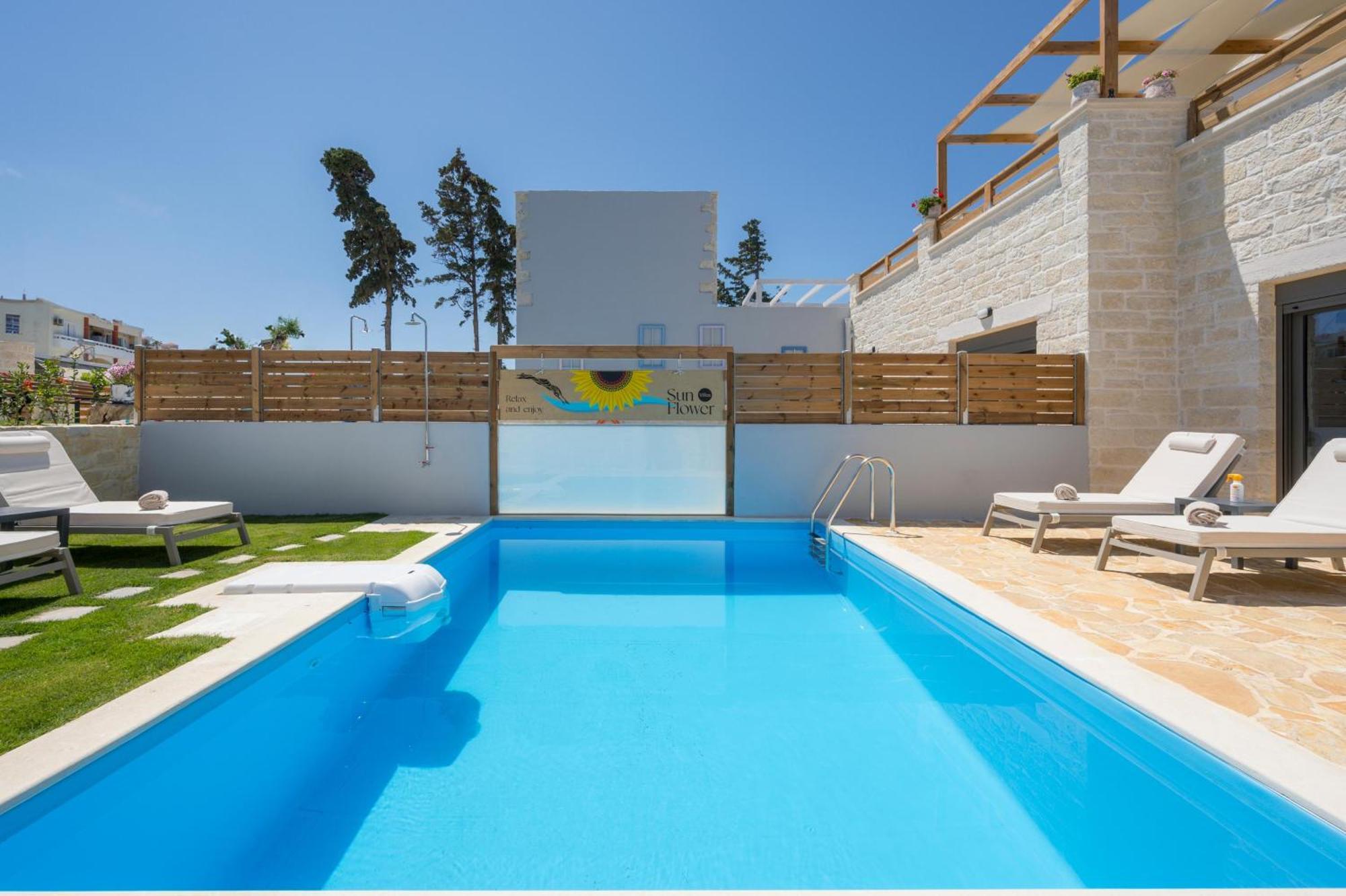 Sun Flower Villas With Sea View Agia Marina  Luaran gambar