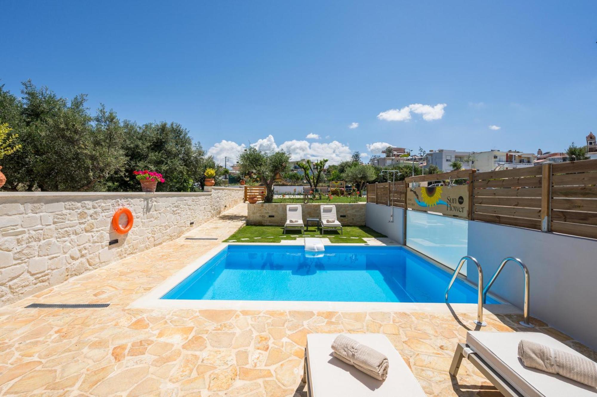 Sun Flower Villas With Sea View Agia Marina  Luaran gambar