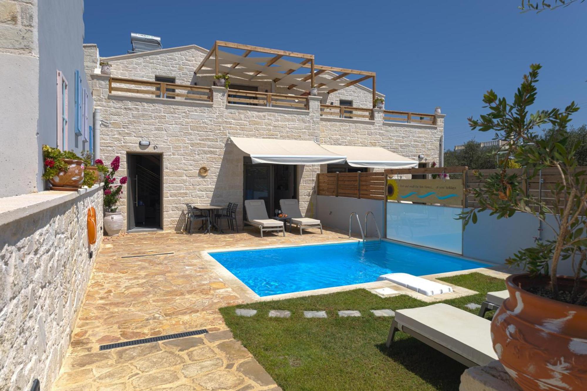 Sun Flower Villas With Sea View Agia Marina  Luaran gambar