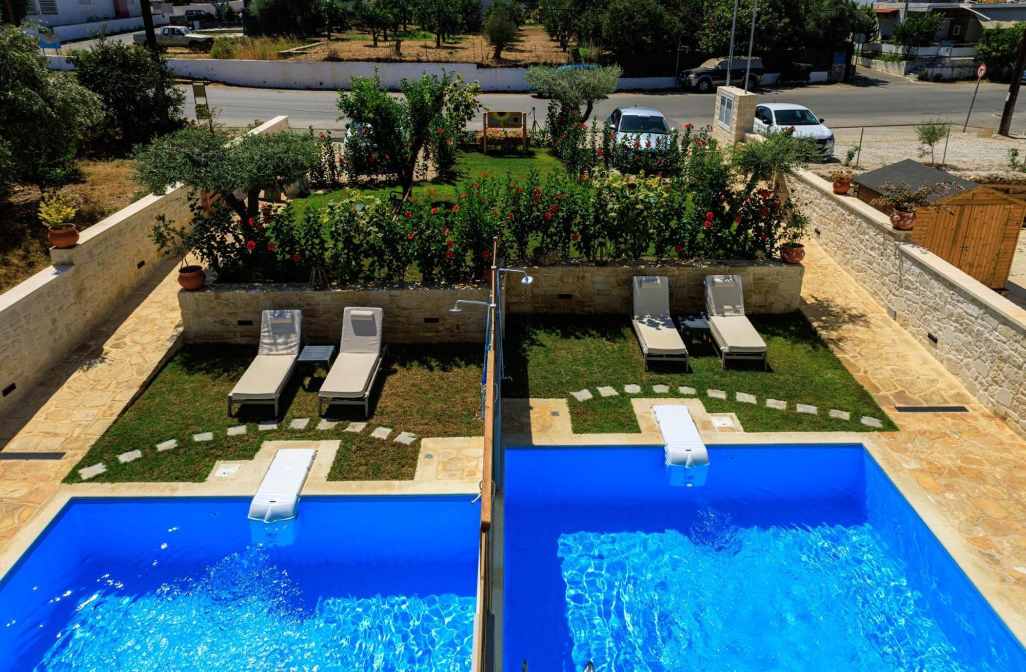 Sun Flower Villas With Sea View Agia Marina  Luaran gambar
